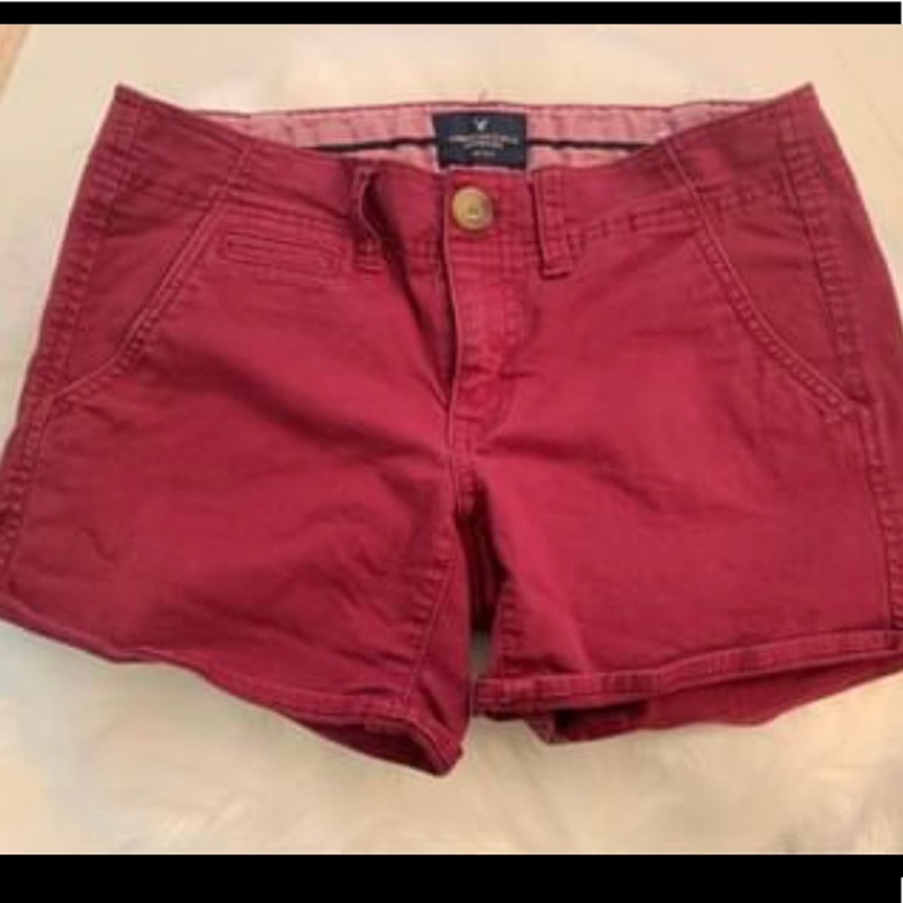 American Eagle burgundy size 2 shortie shorts